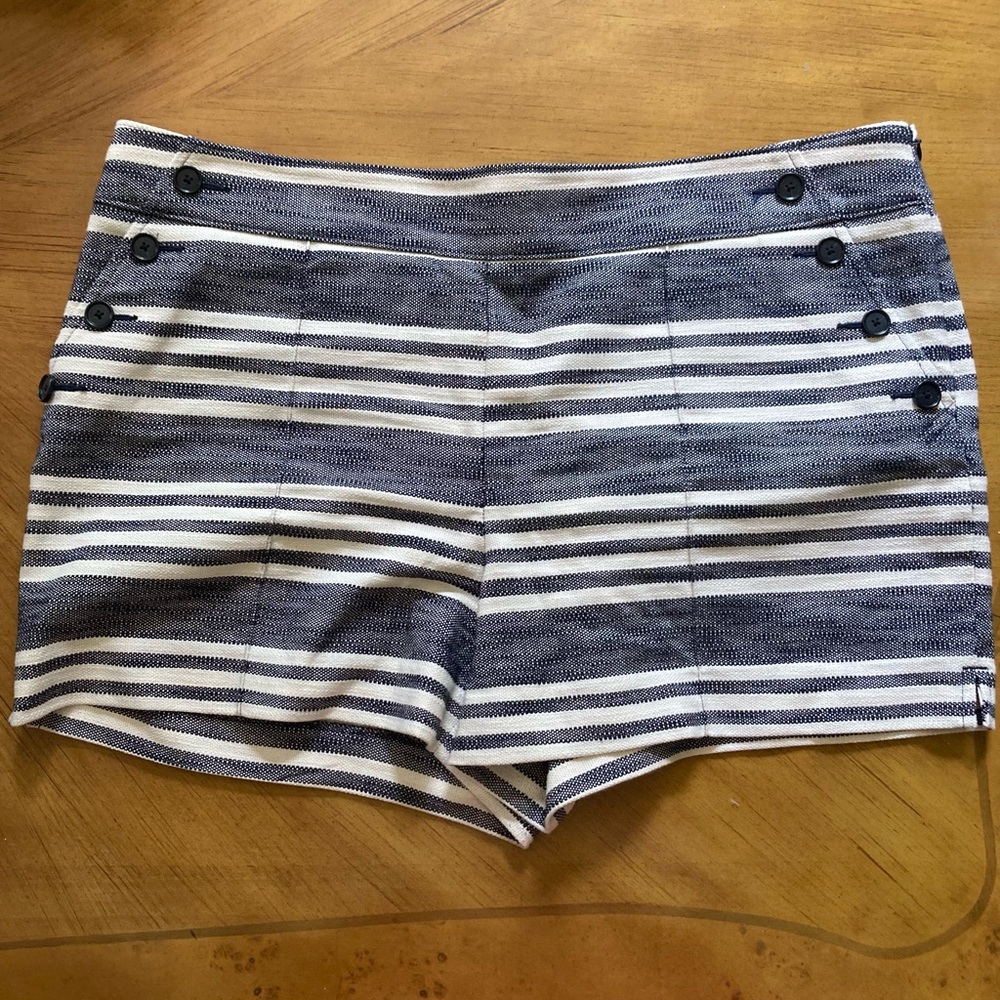 Loft Riviera striped buttons shorts